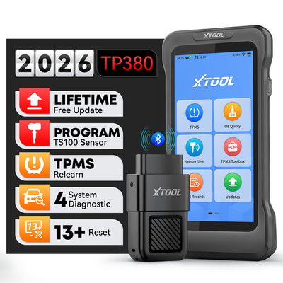 XTOOL TP380 Tire Pressure Sensor Relearn TS100 Programming Tool Car OBD2 Scanner