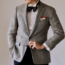 Ralph Lauren Purple Label Glen Check Linen Jacket RP213 / Size 38 EU48 