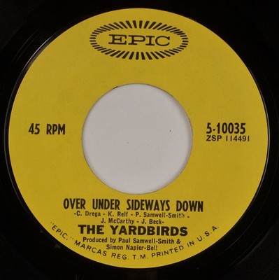 YARDBIRDS: Over Under Sideways Down US Epic  66 Psych Blues 45
