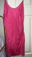 Victorias Secret VINTAGE Pink SILK Nightie Dress Lingerie Sheer Medium Y2K
