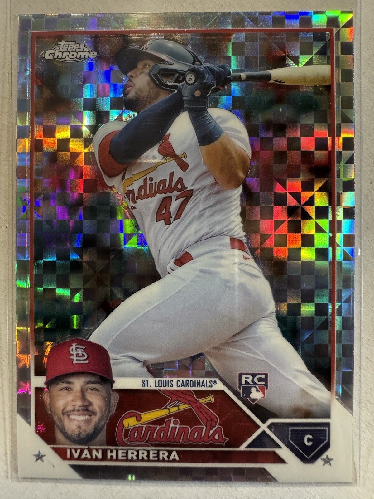 2023 Topps Chrome Baseball Ivan Herrera #177 X-Fractor Rookie RC Cardinals
