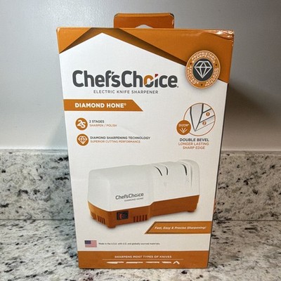 Chef'sChoice Diamond Hone D202 Electric 2-Stage Knife Sharpener White/Orange