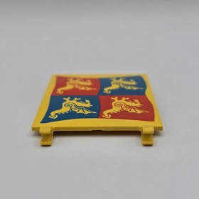 Vintage LEGO Blue/Red 6x5 Dragon Flag from Black Knight's Castle #6086 2525px5