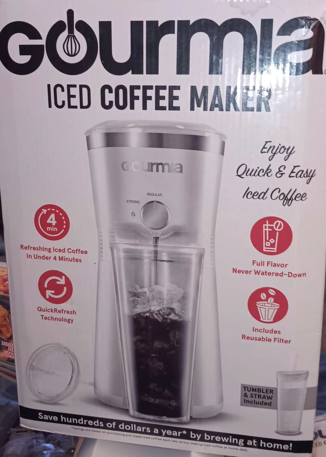 With 25 Fl Oz. Reusable Tumbler - White