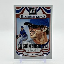 2014 Panini Donruss Diamond King Stat Line Silver /201 Matt Harvey #218