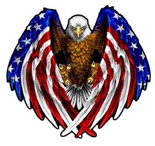 Bald Eagle American Flag Eagle Wings Decal