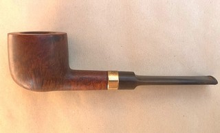 Vintage Peterson's Dublin Straight Grain Smoking Pipe with Gold Band Ring