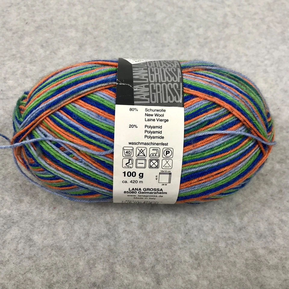 Lana Grossa Meilenweit Fun & Stripes Wool/Poly Sock Yarn  100g 420m - Image 2 of 4