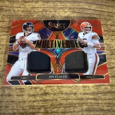 2025 Panini Select Joe Flacco Multiverse Dual Patch Red Prizm #MVJ-JFO