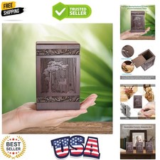Cremation Urns for Human Ashes Adult Male Female, Wooden Carved Urns Box for ...