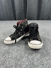 Converse Chuck Taylor All Star Quilted Hi Top Youth Size 1 Black Burgundy