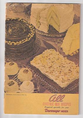 1946 Instruction Manual & Cookbook Dormeyer Electric Kitchen Mixer Chicago