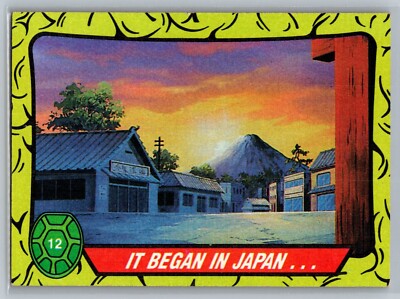 TMNT (1989) TOPPS Card: #12 It Began In Japan - Teenage Mutant Ninja Turtles