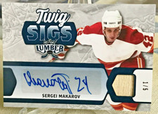 SERGEI MAKAROV #1/5 AUTO STICK LEAF LUMBER TWIG SIGS AUTOGRAPH 2022