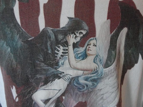 Maglietta Good and Evil Alchimy arte gotica Blackater Angel manica lunga gotica XL - Foto 3 di 7