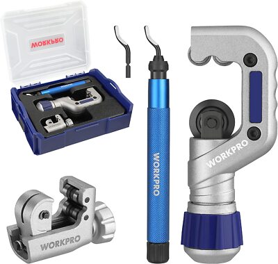 WORKPRO 3-PIECES Tubing Cutter Set Pipe Cutter with 1-1/4'' Cutting Capacity NEW