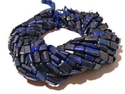 Lapis Lazuli Fancy Chewing Gum 6x8-7x12mm Smooth Gemstone Beads 18'' 1 Strand