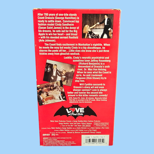 Love at First Bite (VHS, 1979) 1993 Orion Pictures George Hamilton - Picture 3 of 5