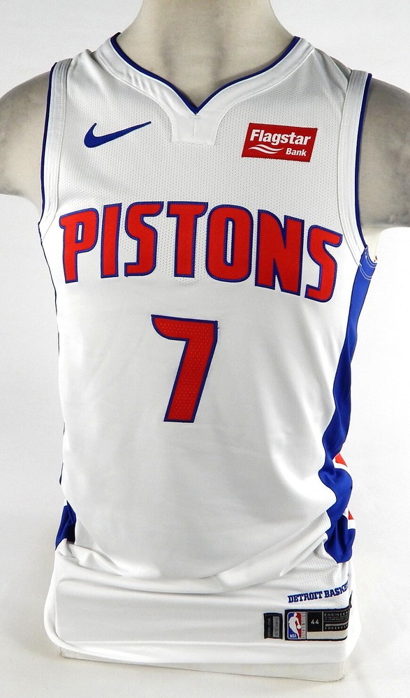 2020-21 Detroit Pistons Killian Hayes #7 Game Issued White Jersey 44 DP73763