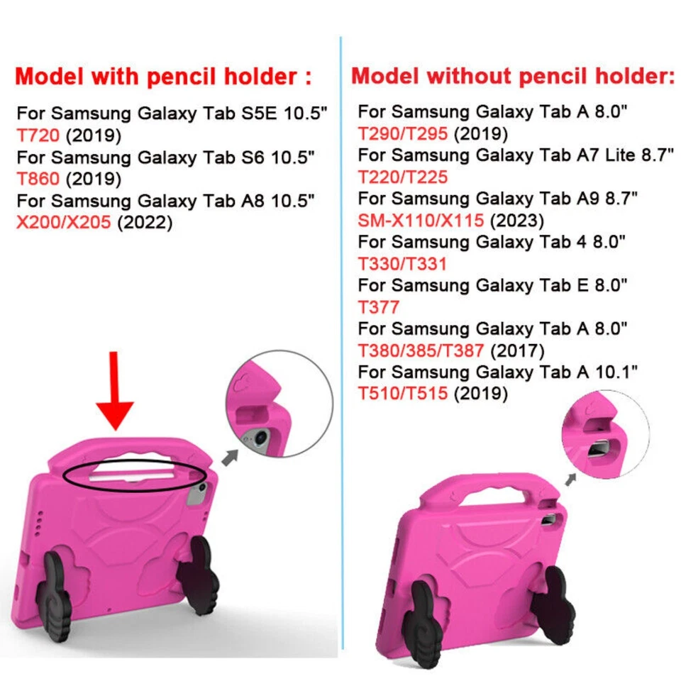 Para Samsung Galaxy Tab A7 Lite 8.7" A 8.0" Tablet Niños Espuma EVA Estuche Soporte Cubierta Foto 2 de 4