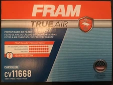 FRAM TRUEAIR PREMIUM CABIN AIR FILTER CV11668 FITS CHRYSLER / DODGE New