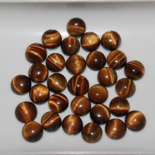 Natural Tiger Eye 8mm Flat Back Round Cabochon Loose Gemstone s