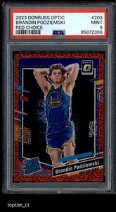 2023 Panini Donruss Optic #203 Brandin Podziemski Red Choice PSA 9 #/88