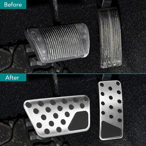Steel Foot Brake Gas Pedal Cover Set For 2007-2017 Jeep Wrangler JK Accessories - Foto 7 di 11