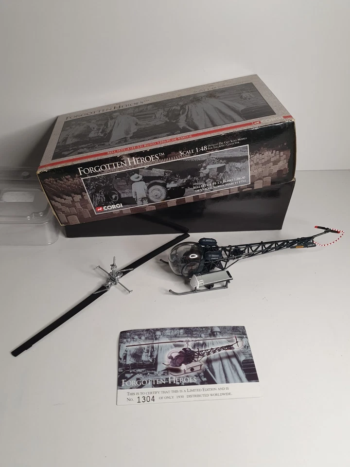 Вертолет Corgi Forgotten Heroes Bell HTL-4 (H-13) Buno 128630 VMO-6 US51906 - Изображение 2 из 4