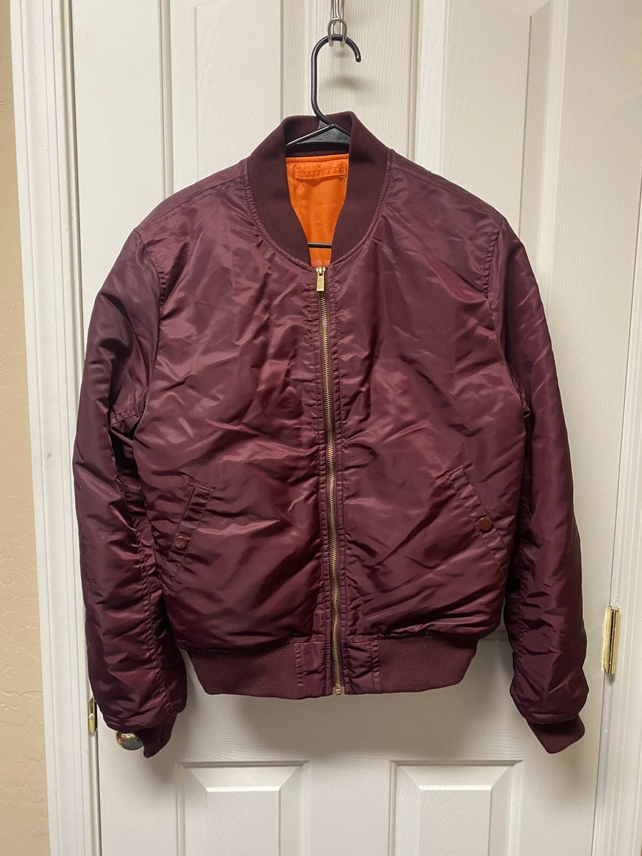 ESNTLS 4th Collection Burgundy Bomber Jacket Size Medium | eBay