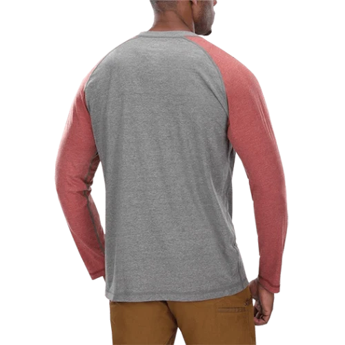 Vertx Action Henley - Heather Gray / Red - Size Large - F1 VTX1465 HGY/RD LARGE - Image 2 of 2