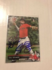Boston Red Sox COLE BRANNEN Signed Bowman Card