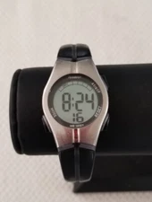 Armitron Sil./Blk. Day/Date Digital Watch 45/6963 Black Band 5.5"-7" New Batt.