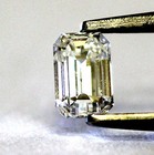 loose GIA certified emerald cut .74ct diamond SI1 F vintage estate antique — photo 5
