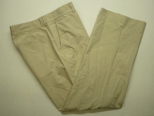 Pantalon De Vestir Casual Con Frente Plano Para Hombre Express Talla 36/32  Caqui | eBay