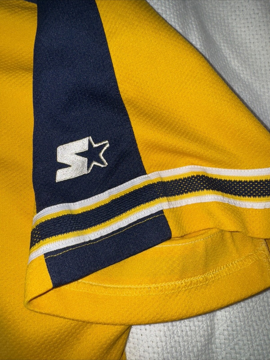 VINTAGE NEW YORK YANKEES STARTER YELLOW JERSEY SIZE XXL NO NAME | eBay