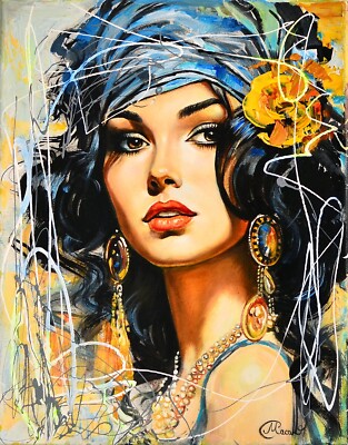 Paintings on Canvas Lady Portrait Post Impressionism Woman Portrait original