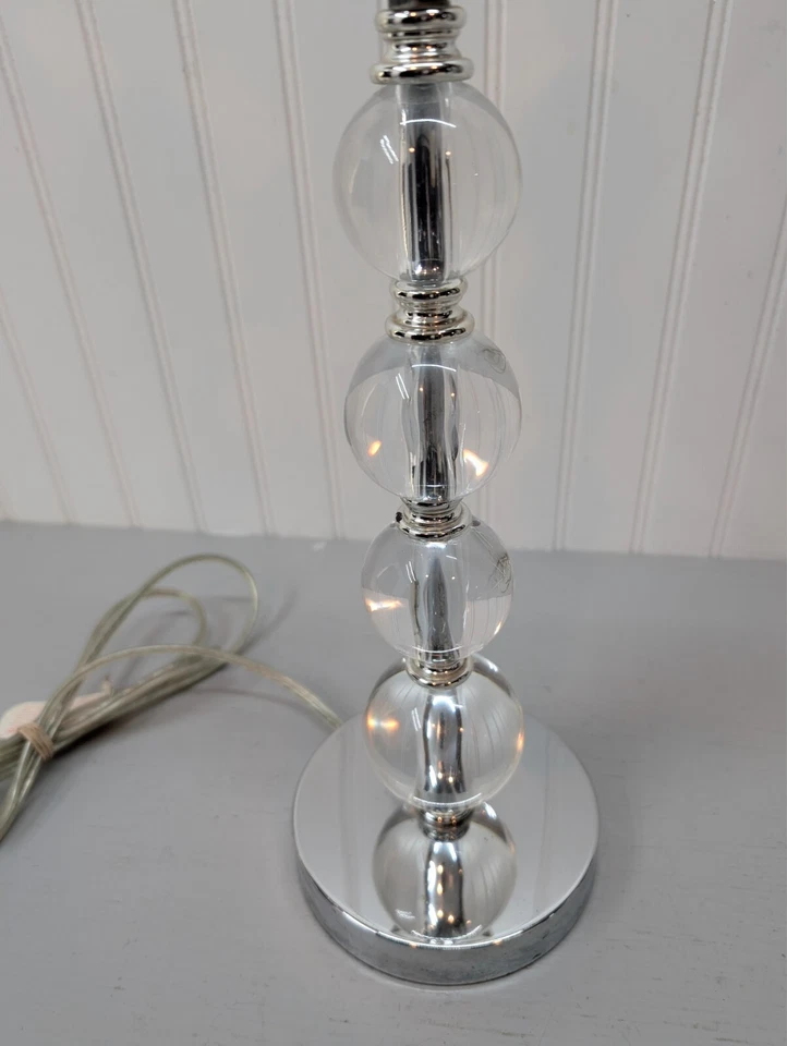 "Luminaria portátil de colección bola de cristal mesita de noche lámpara pantalla 18"" de alto funcional" Foto 3 de 4