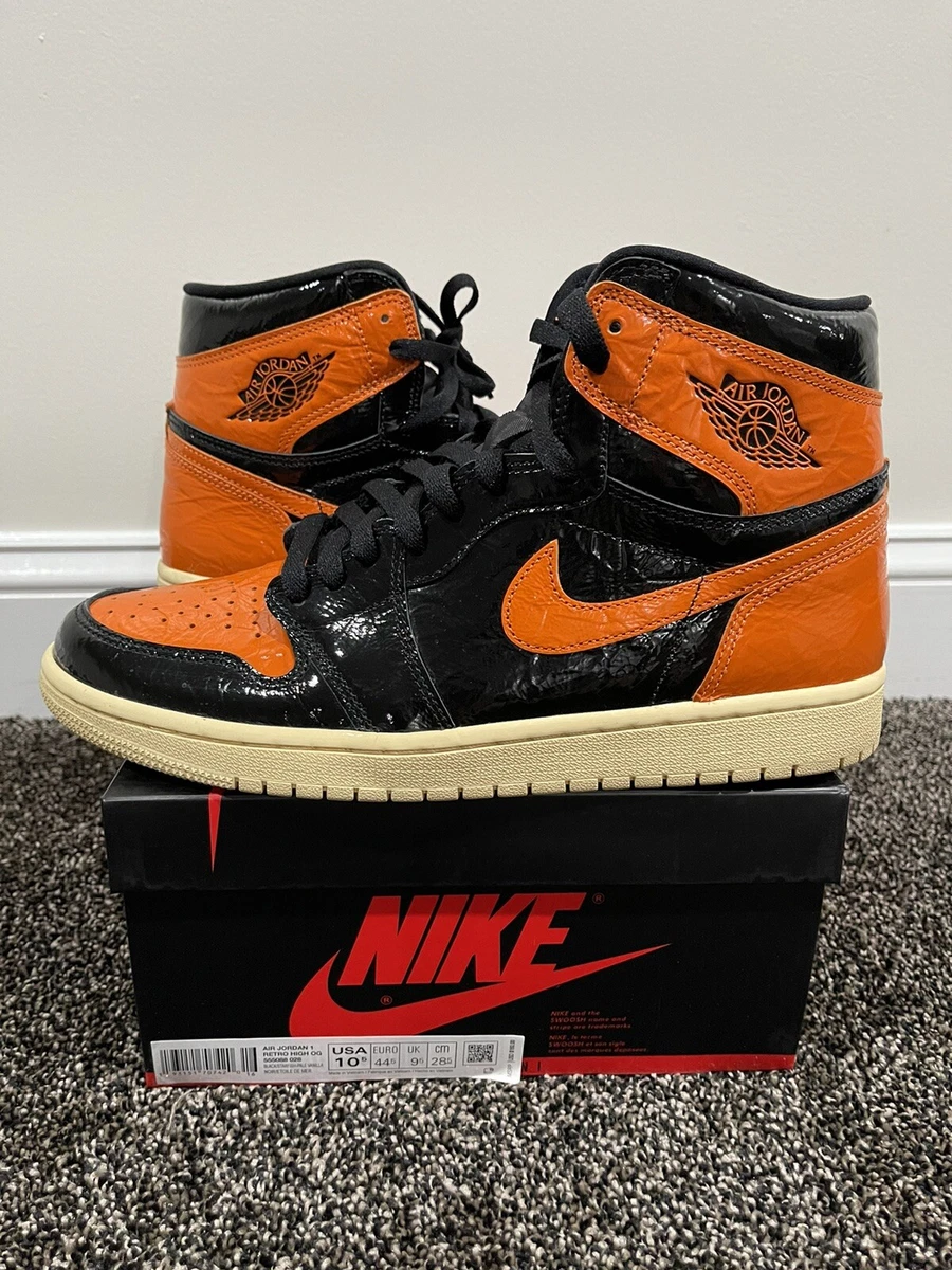 Air Jordan Retro 1 OG Black/Orange Shattered Backboard