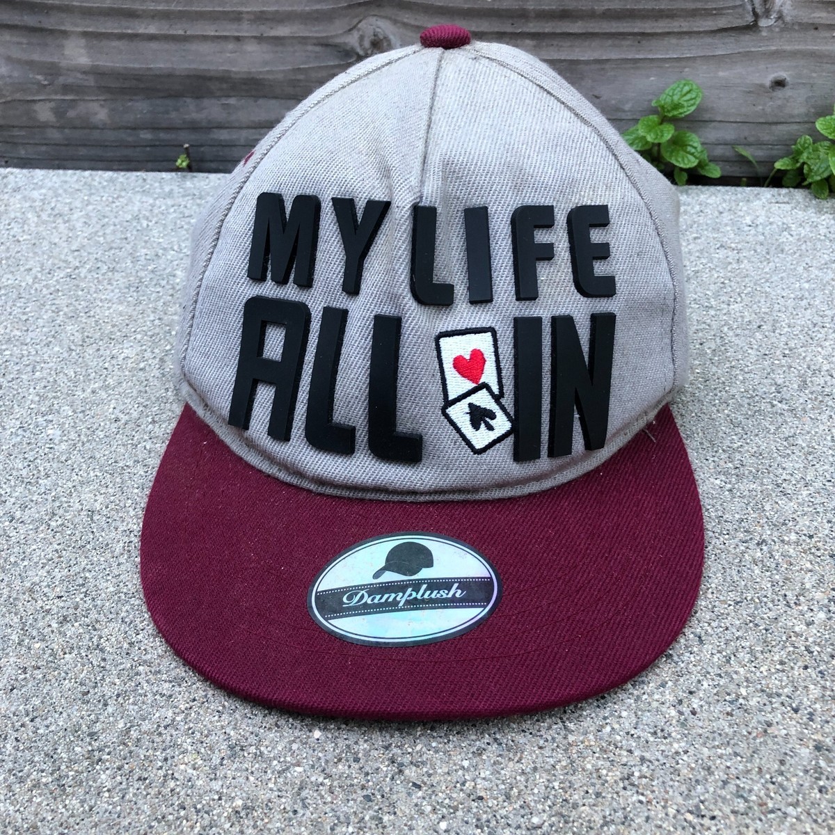 DAMPLUSH MY LIFE ALL IN Gambling Dice Snapback Hat Men's One Size