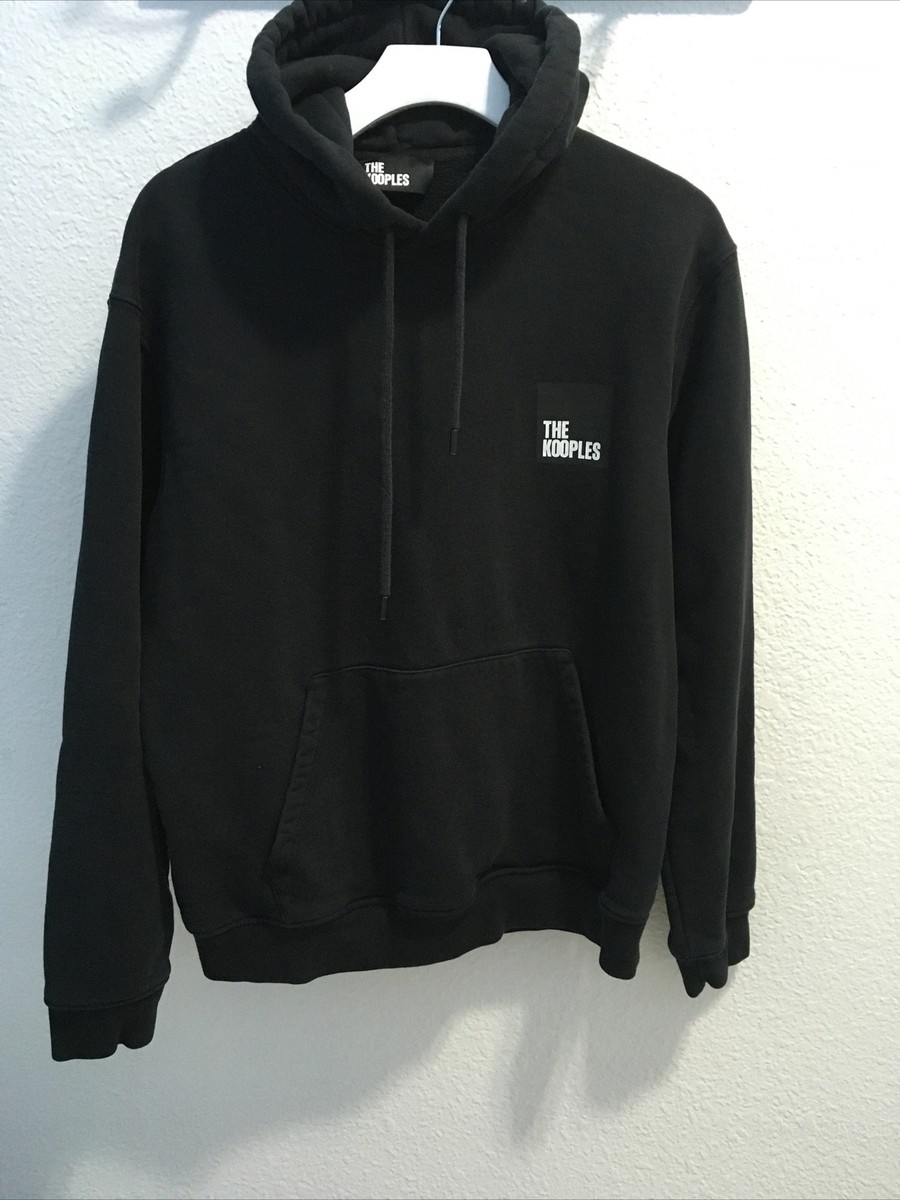 The Kooples Unisex Hoodie Pullover Faded Black Size M