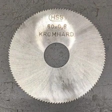 Kromhard Circular Saw Blade HSS 60mm x 0.6mm 5/8" Arbor Hole 16T 16TPI USA NEW