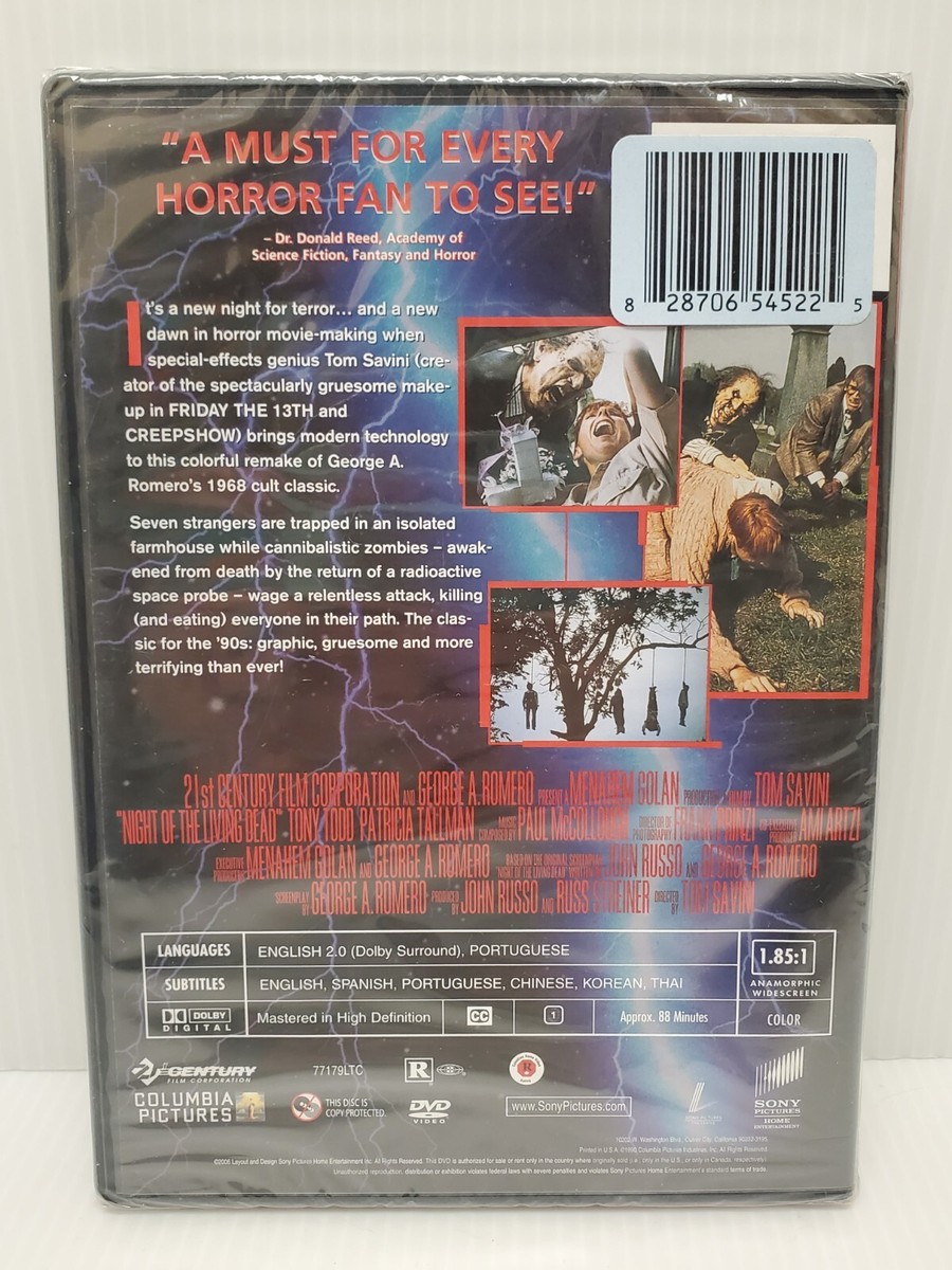 Night of The Living Dead DVD REMAKE 1990 - George Romero Horror