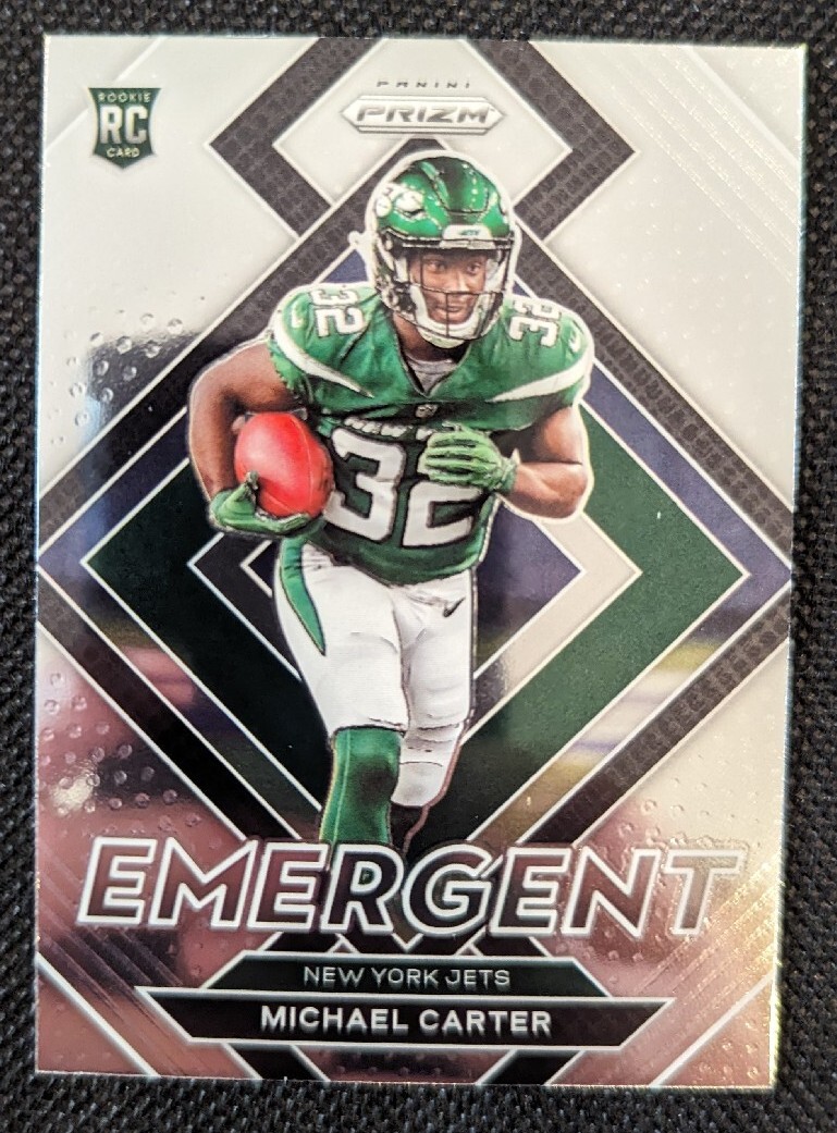 2021 Panini Prizm MICHAEL CARTER RC #E-20 Emergent New York Jets