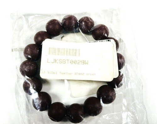 Lil' Jumbl BPA Free Baby Teething Bracelet BT002 Brown - Picture 5 of 6