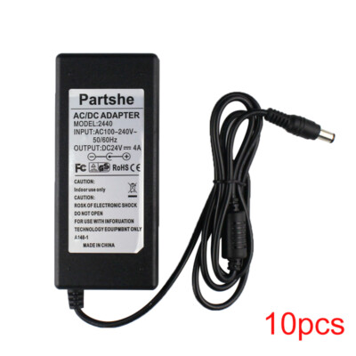 10pc 24V 4A Adapter for Zebra ZD410 ZD420 ZD620 ZD500 ZD510 Printer Power Supply
