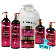 Mielle Shampo,Conditioner,Curl Smoothie,Twisting & Coil Sculpting Custard -Mozza