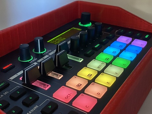 Case For Roland MC-101. 3D Printed Rubber Protective Case. Red - Picture 6 of 12