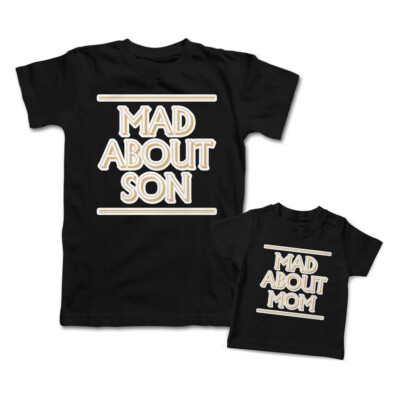 Mom Mommy and Me Outfits Mad About Mom Son Knit Cotton Match Clothes