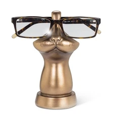 Abbott Collection Cat Face Eyeglass Holder-Bronze, 6"H
